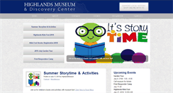 Desktop Screenshot of highlandsmuseum.com