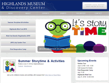 Tablet Screenshot of highlandsmuseum.com